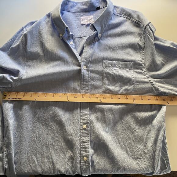 Five Four Los Angeles Shirt Men XL Blue Button Long Sleeve Lightweight Preppy - Picture 3 of 8